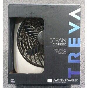Treva/O2cool Fd05004 Table Fan, 5 Inch Dia. Blade, 2 Speed